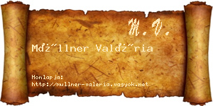 Müllner Valéria névjegykártya