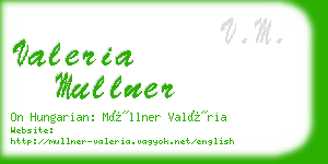 valeria mullner business card